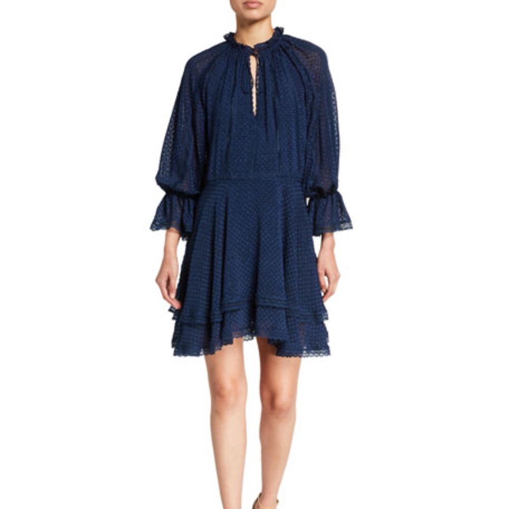 Alice + Olivia Joanne Handkerchief Short Dress